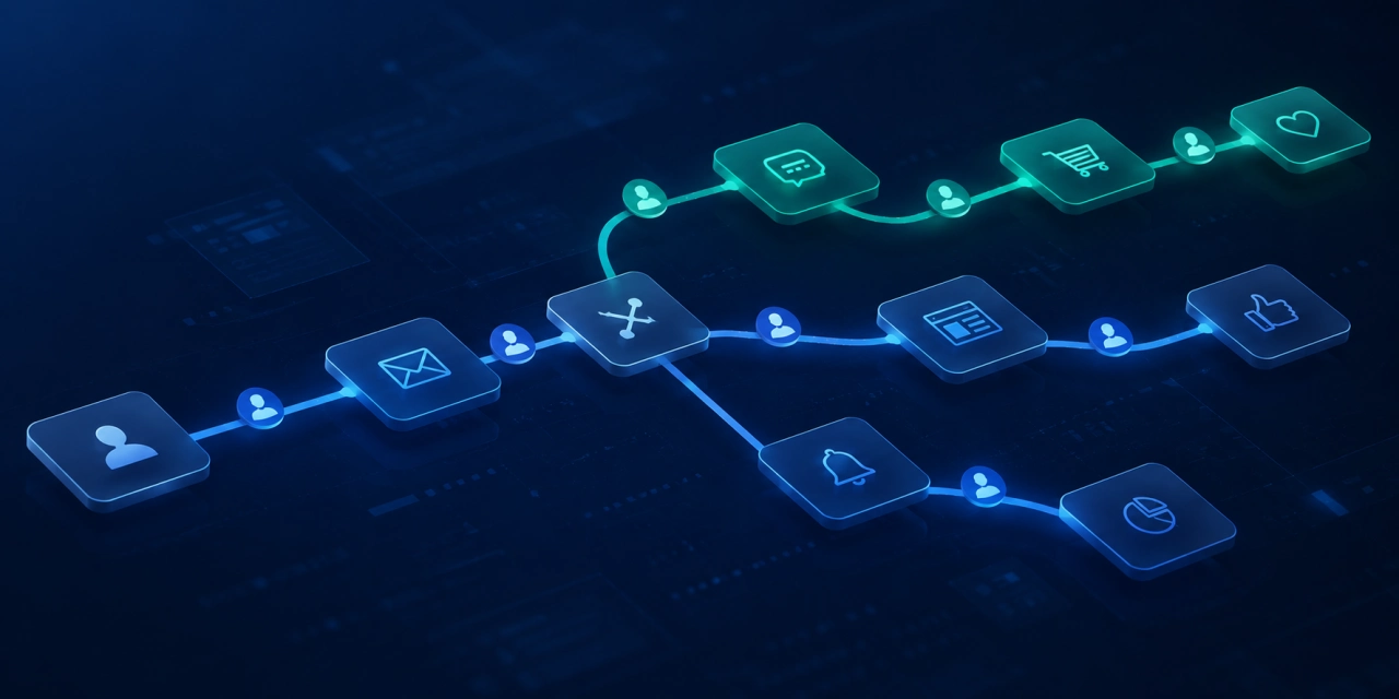 Customer journey flow canvas
